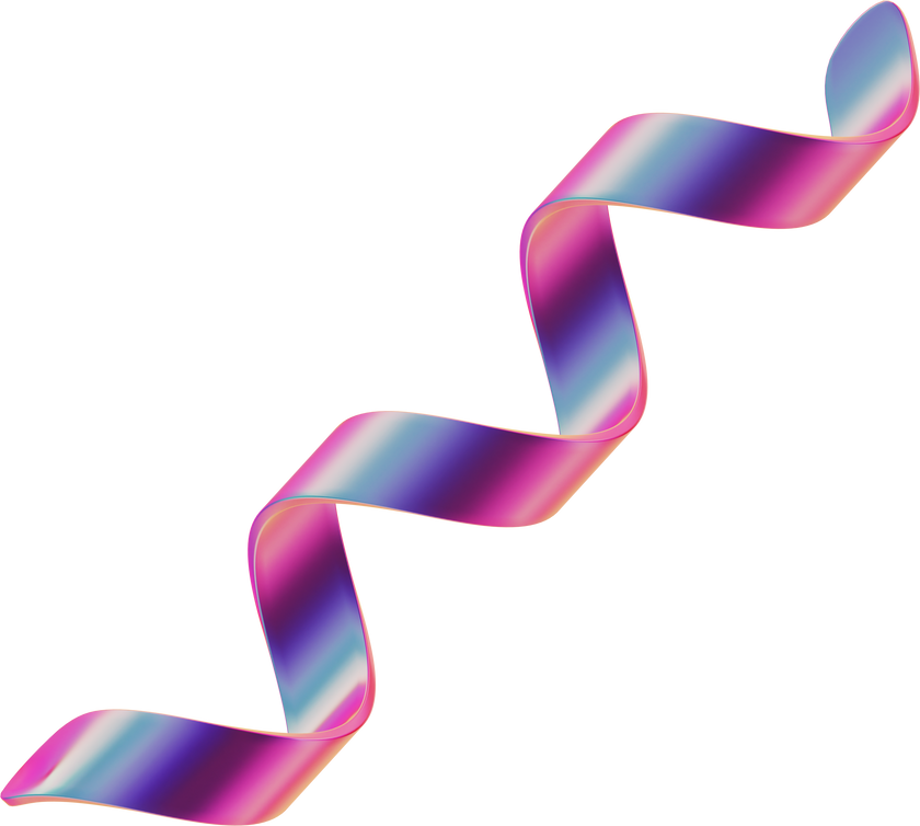 Multicolored 3d Ribbon